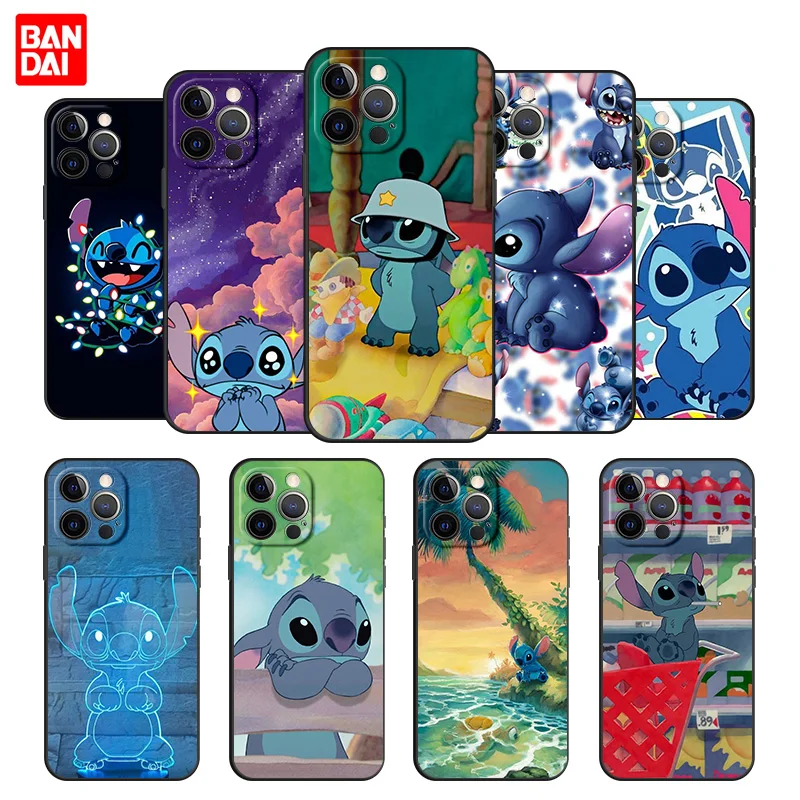 

Cover Case for iPhone 11 12 13 Pro Max SE 2020 11pro 12pro 13pro Mini Shell Bag SoftDisney Stitch Cartoon