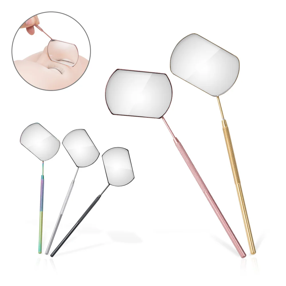 

Зеркало для осмотра ресниц, прививочное зеркало из нержавеющей стали с 5-кратным увеличением, зеркало для бровей, инструменты для макияжа, 1 ...