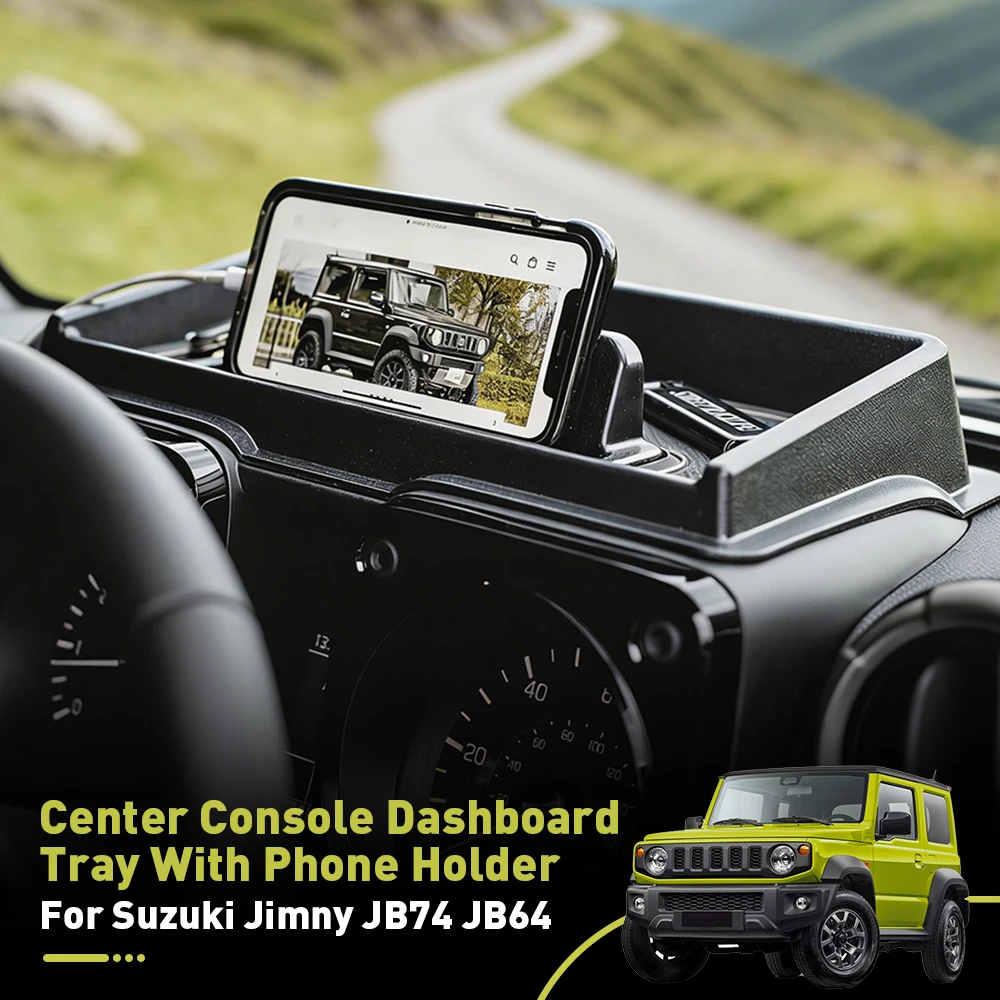

Для Suzuki Jimny JB74 JB64 вставка для приборной панели с держателем для телефона для Jimny JB64 JB74 2019-2025 органайзер для центральной консоли