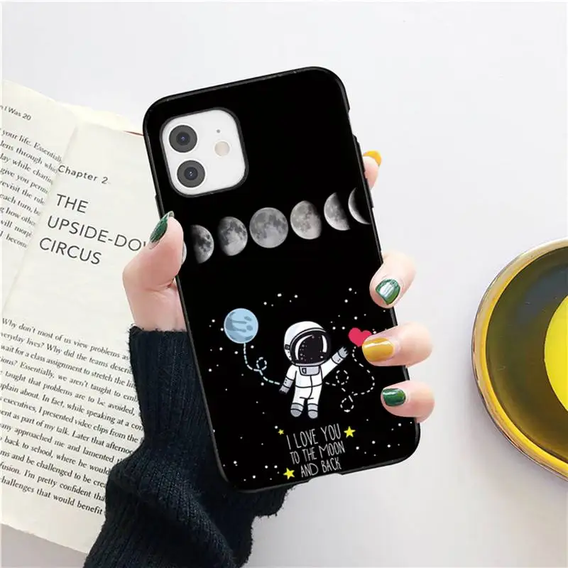 Чехол для телефона с изображением звездного неба астронавта iphone 12 11 13 7 8 6 s plus x xs xr