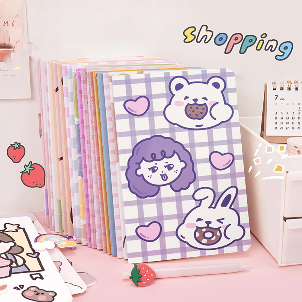 

A5 30Sheets Cartoon Notes Daily Homework Notepad Notebook Kawaii Planner for Student Drawing Korean Stationery School Supplies