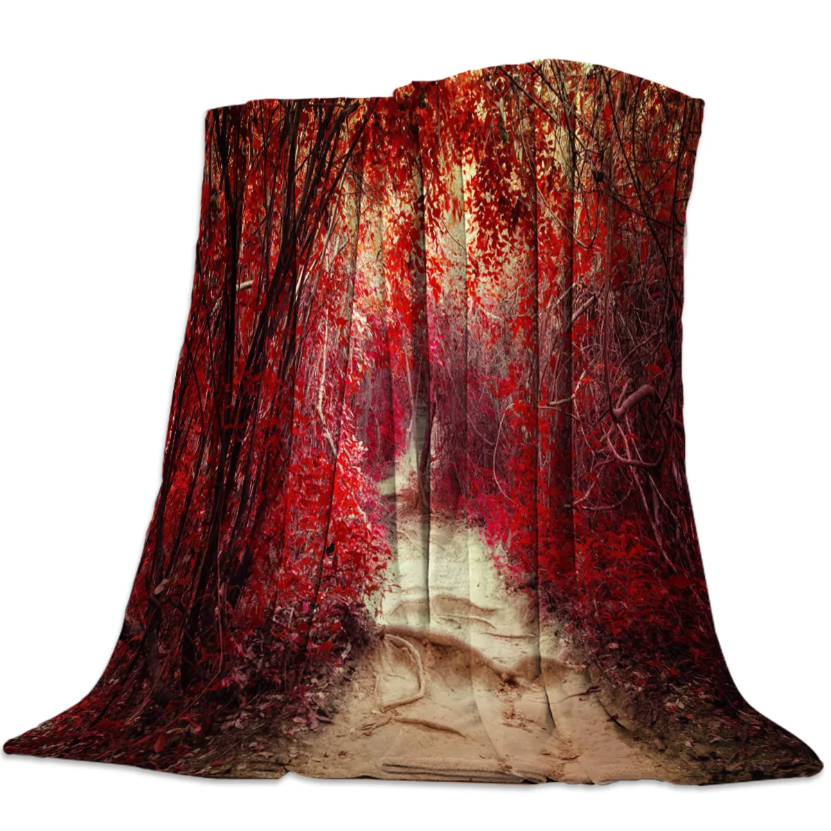 

Fleece Throw Bed Blanket Lightweight Super Soft Cozy Fantasy Starry Moon Blanket Gift for Adults Kids Jungle Trees