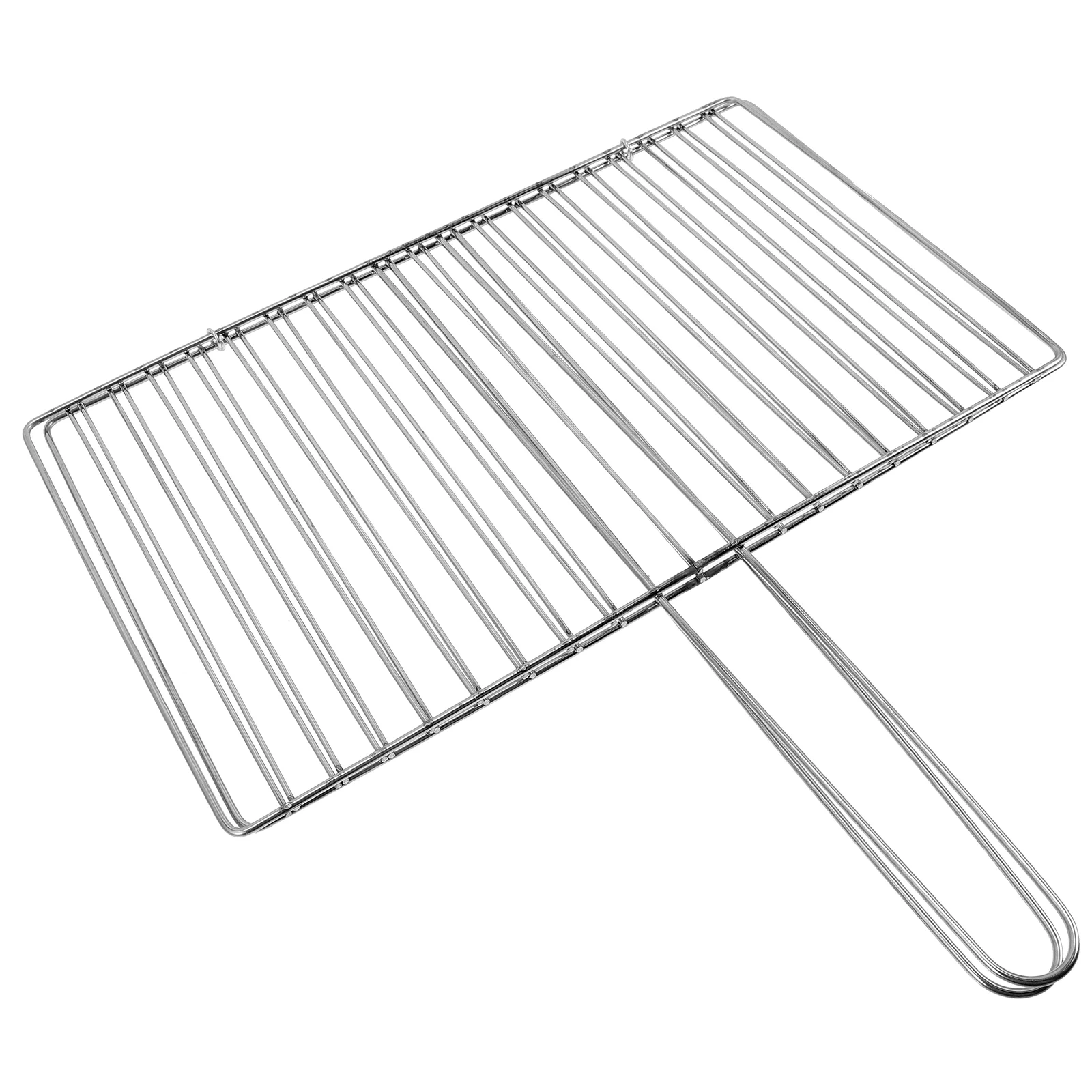 

Grill Basket Grilling Fish Bbq Baskets Rack Barbecue Grate Round Folding Vegetable Mesh Steak Racks Holder Cage Steel