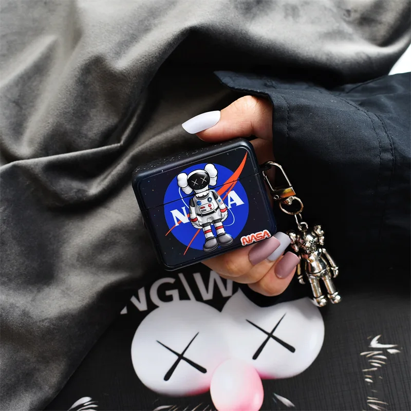 

Fashion Spaceman Figure Pendant Case for Apple AirPods 1 2 3 Pro Cases Cover IPhone Bluetooth Earbuds Earphone Air Pod Pods Case