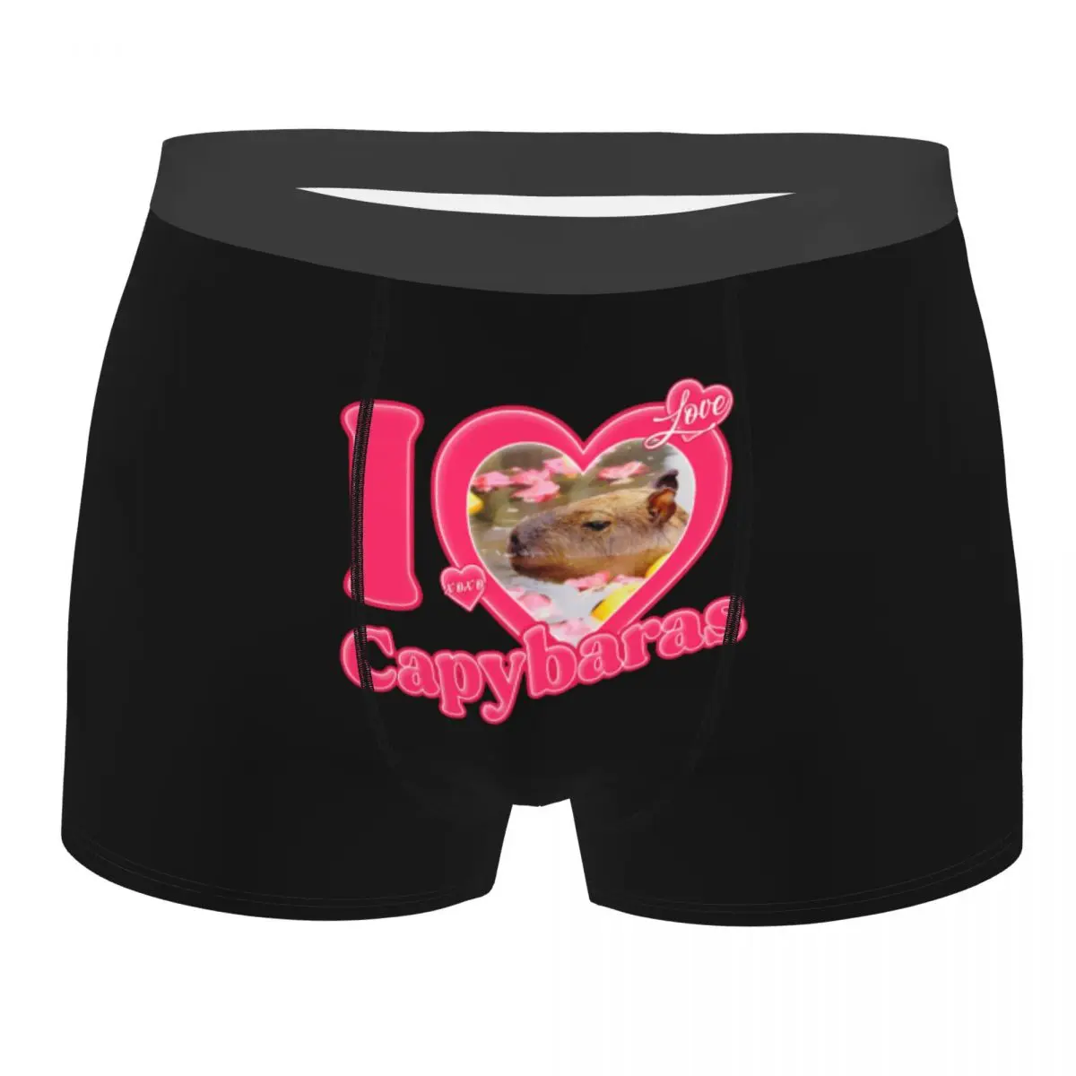 

Men's Boxer Briefs Shorts Panties I Love Capybaras Animals Capybara Breathable Underwear Homme Humor S-XXL Underpants