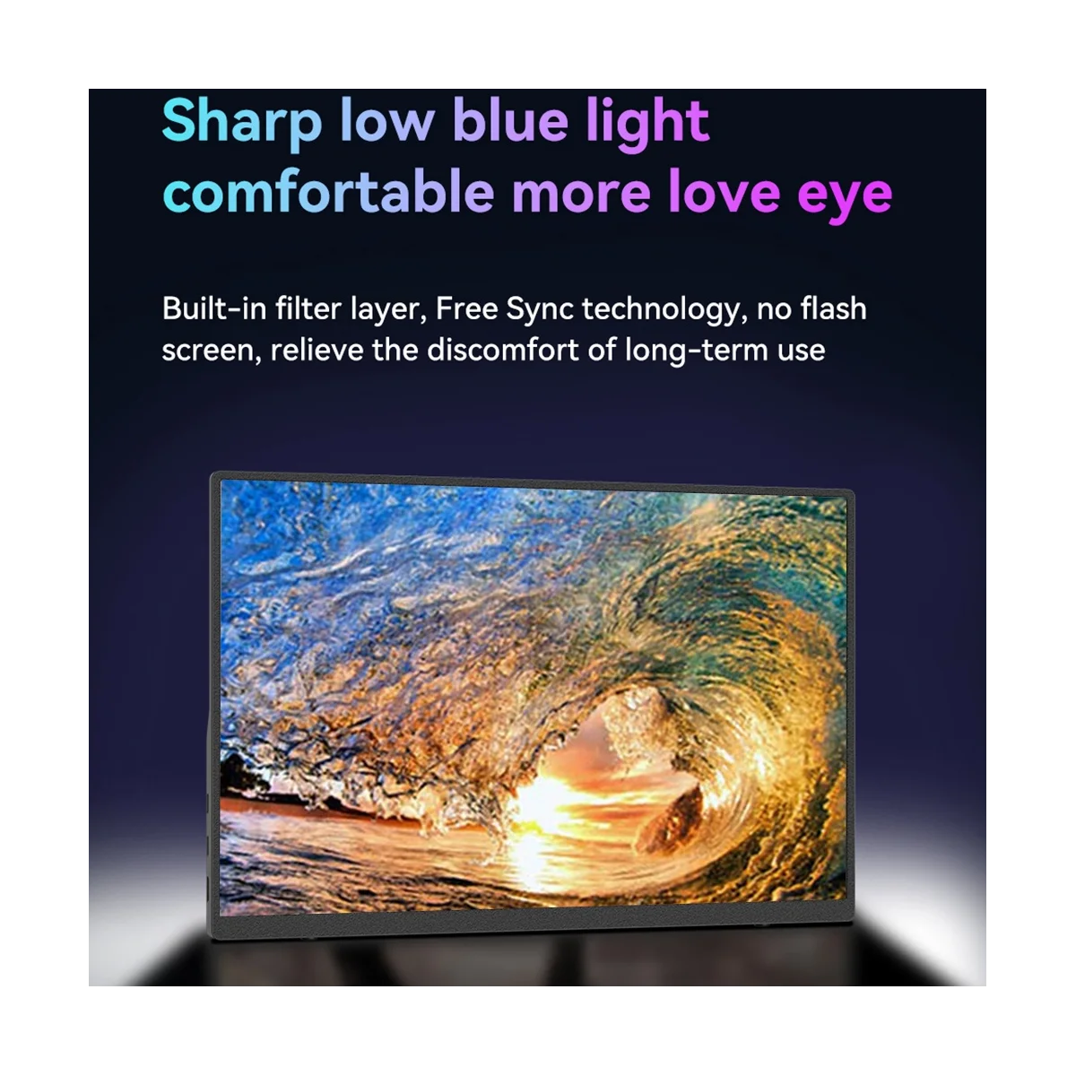 14 0 дюймовый HD портативный монитор 1920X1200 игровой с бесплатной синхронизацией типа