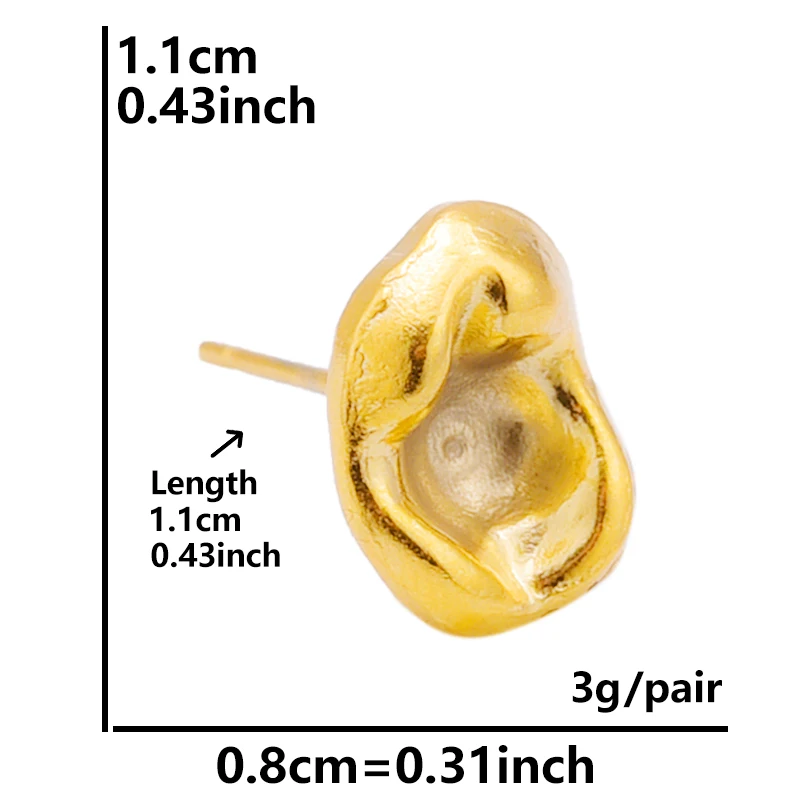 Женские и мужские серьги-гвоздики из нержавеющей стали 1 пара