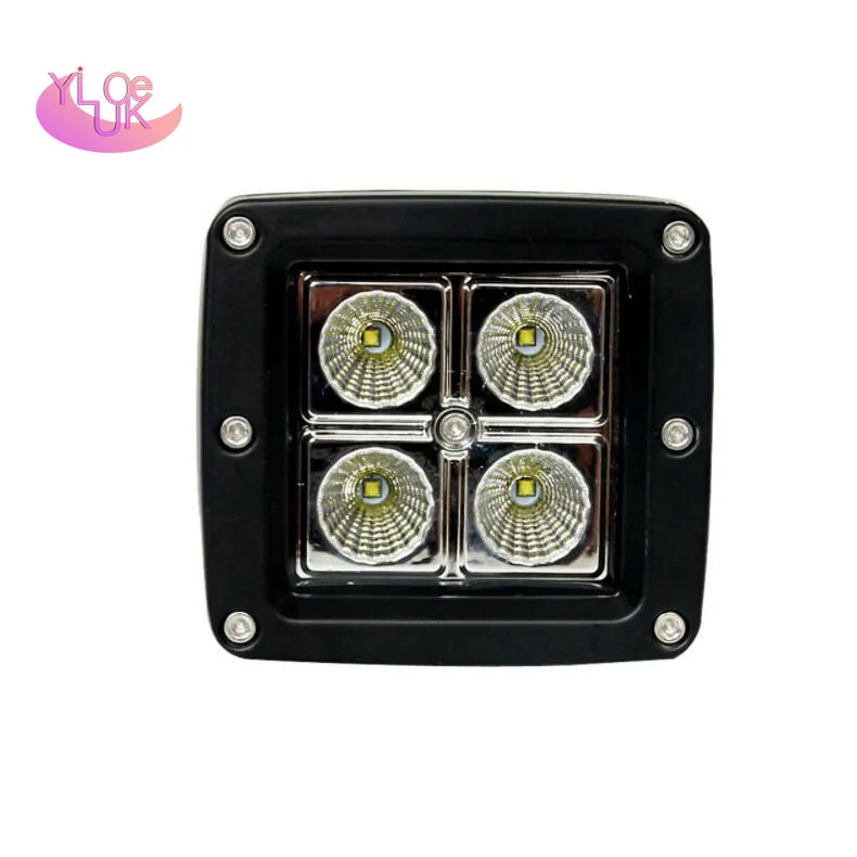 

4-inch square 4LED car LED floodlight front lighting square modified lights off-road vehicle driving lights auxiliary lights