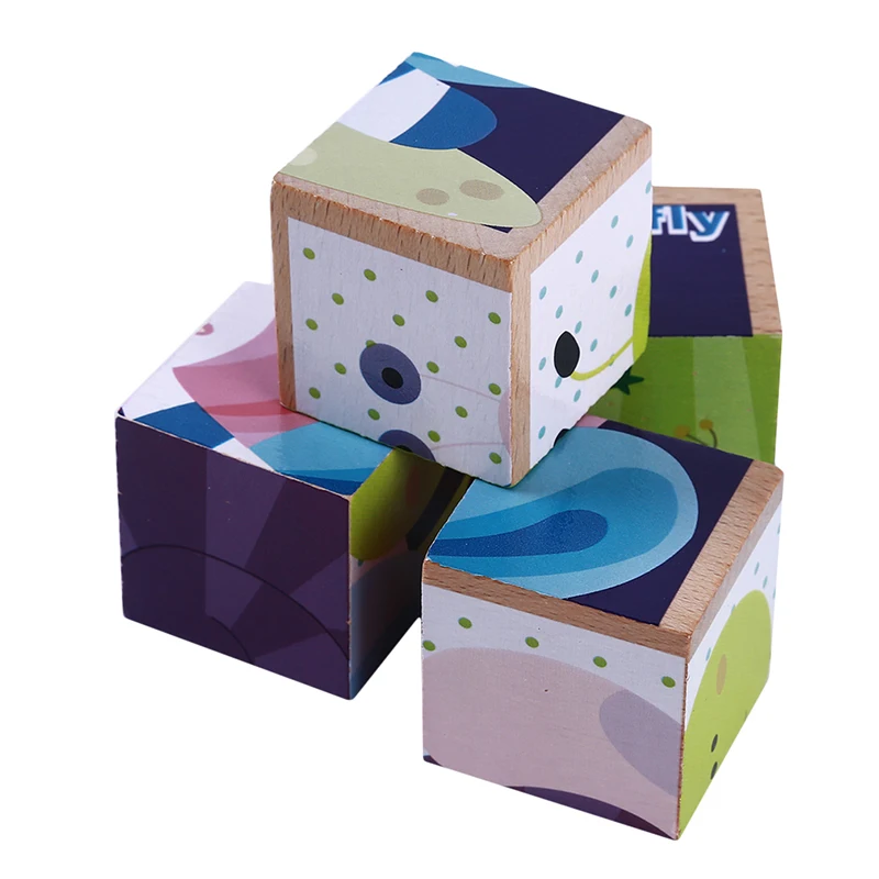 

Креативный деревянный пазл с мультяшными животными, игрушки с одной стороной, головоломка с мудростью для раннего развития, обучающие игру...