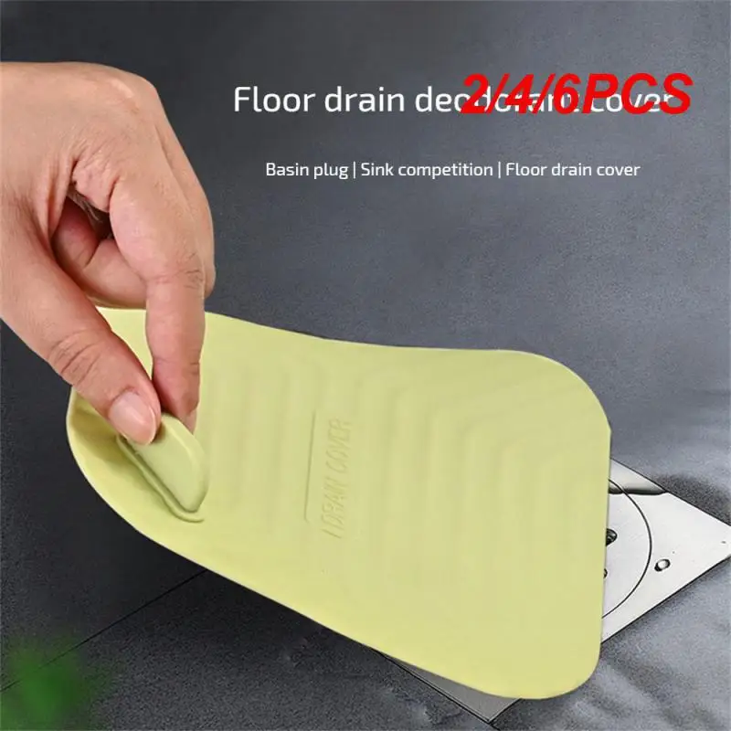 

2/4/6PCS Sewer Smell Removal Sealing Silicone Cover Floor Drain Deodorant Pad Floor Sink Drain Covers for Kitchen Bathroom