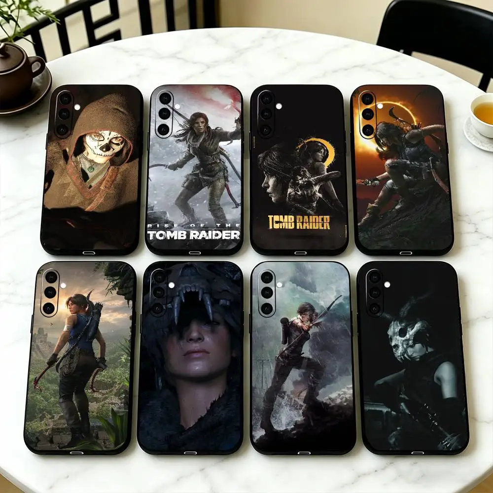 Фото Чехол для телефона T-Tomb Cool Game R-Raider для Samsung Galaxy A73, A72, A71, A70, A53, A52, A51, мягкий силиконовый черный чехол №1