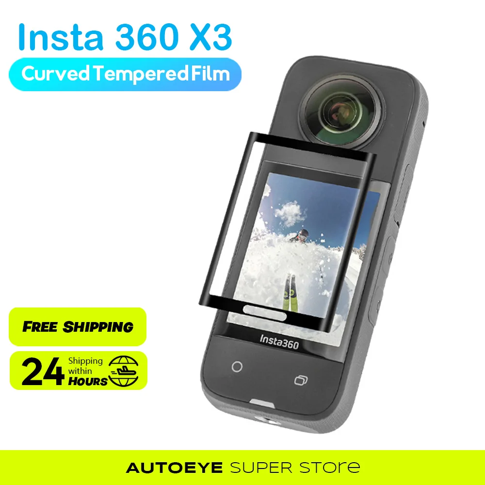 

3D Curved Screen Protector for Insta360 X3 Tempered Glass Film Anti-scratch HD Insta360 Action Camera Accessories
