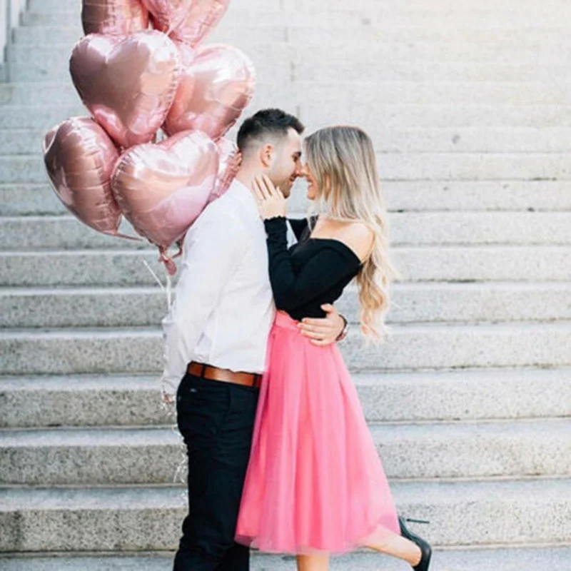 

18inch Rose Gold Heart Foil Balloons Inflatable Helium Ballons Birthday Party Wedding Decoration Balloon Baby Shower Supplies