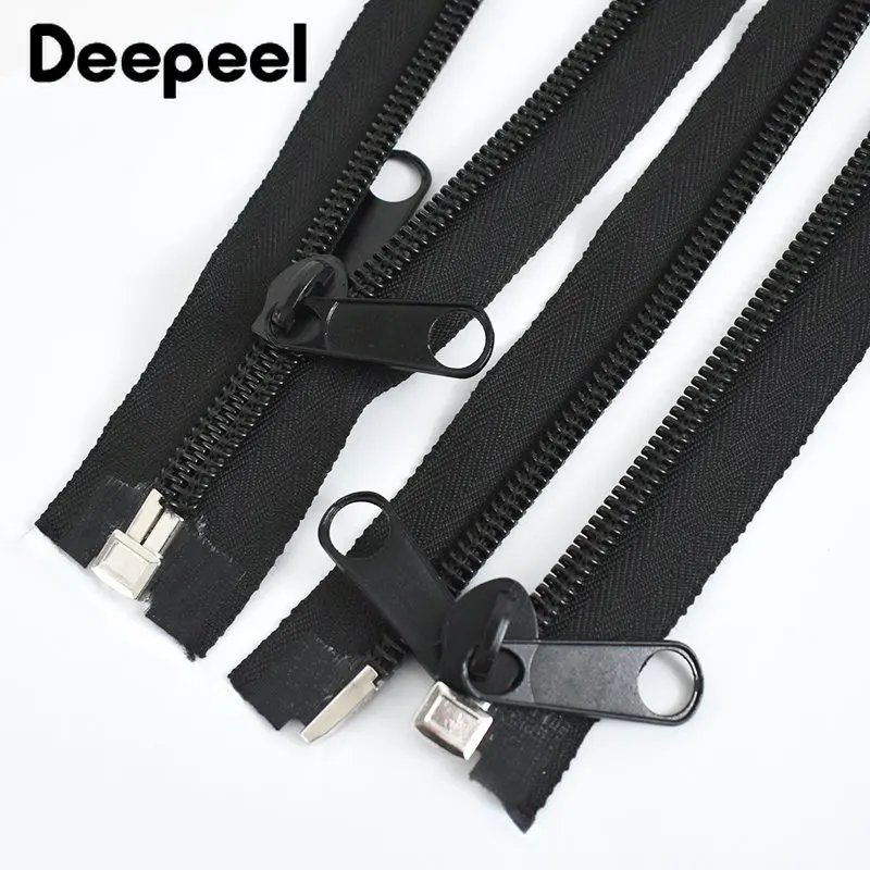 

1Pc 10# Black Nylon Zipper 80-300cm Open End Long Zip for Bag Clothes Jacket Outdoor Tent Repair Kit Sewing Material Accessories