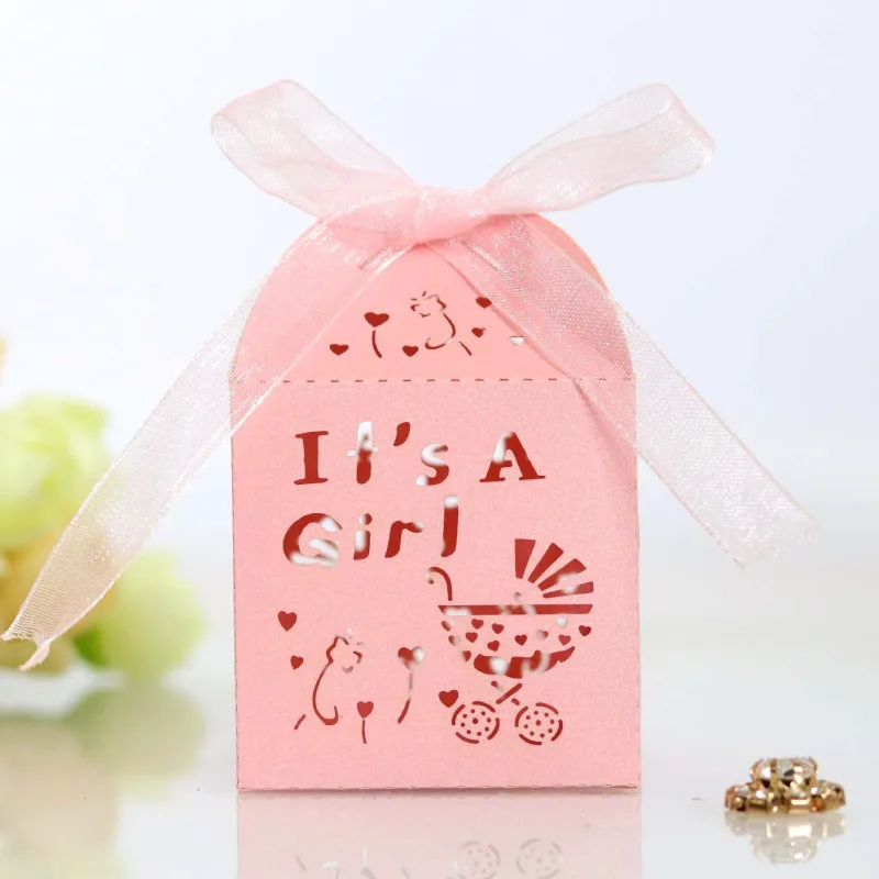 

Baby Shower Birthday Girl Party Favors Baptism Newborn Child Gift Box Christening Souvenirs Dragees Chocolate Candy Boxes Guests