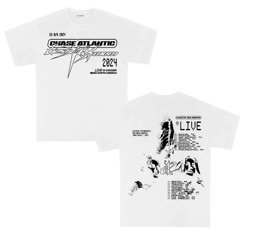 Рок-группа Chase Atlantic Lost in Europe and UK Tour альбом футболка мужская хип-хоп панк унисекс
