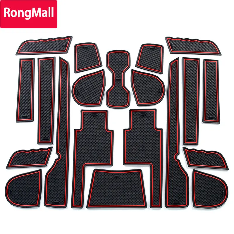 

Gate slot pad for SSANGYONG TIVOLI 2015-2018 Interior Door Pad/Cup Non-slip mats red white