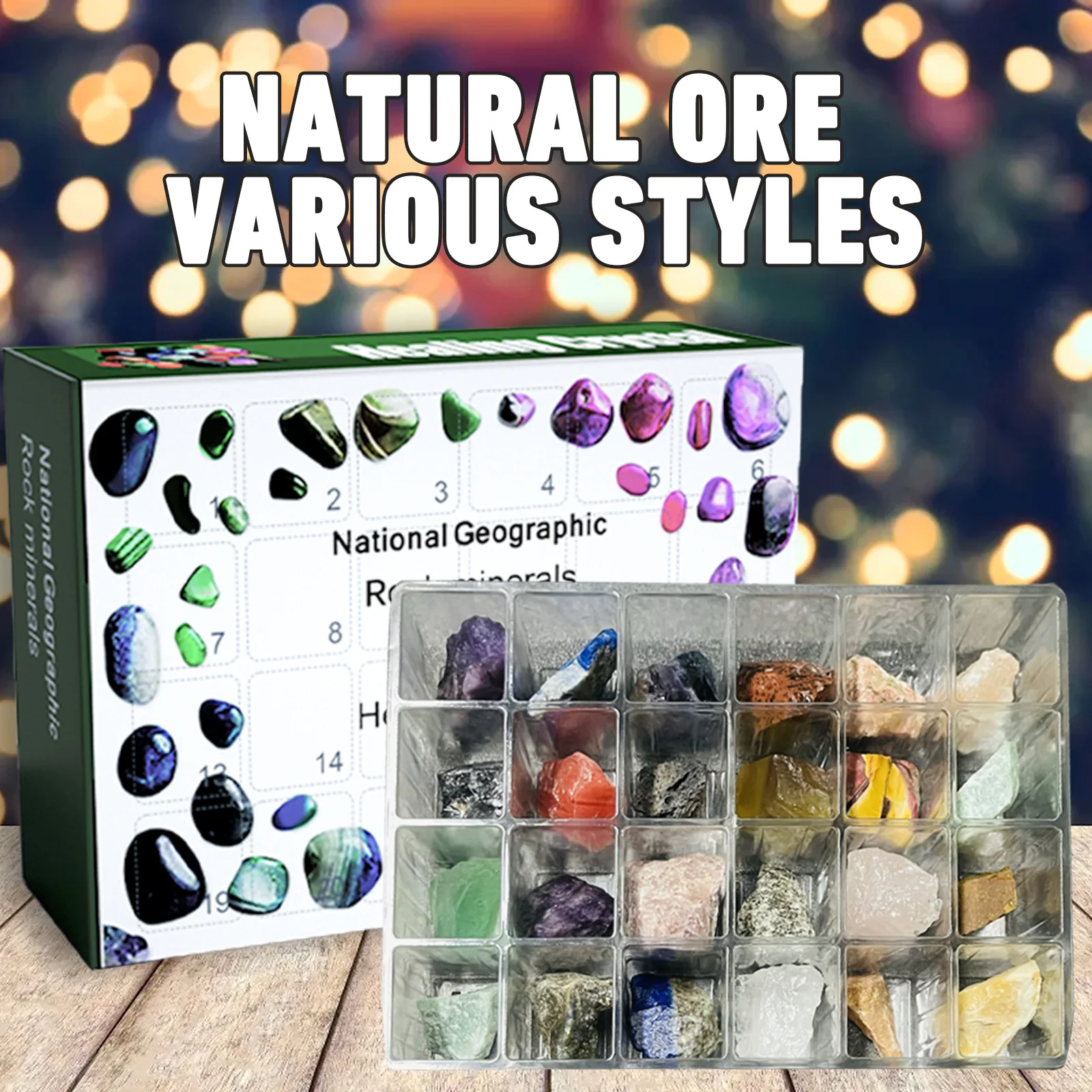 

12/24 шт., детская Подарочная коробка с календарем для Рождества