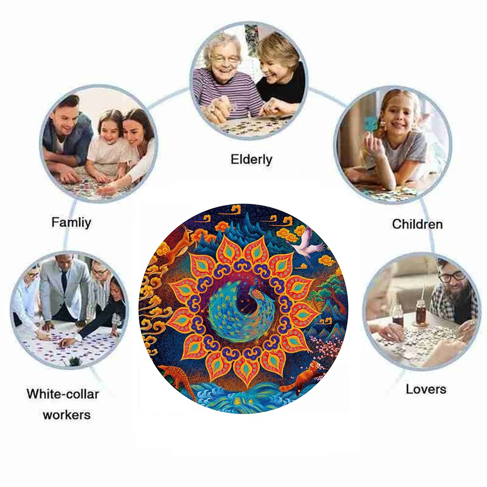 Деревянная головоломка Мандала для взрослых и детей подарок уникальная деталь