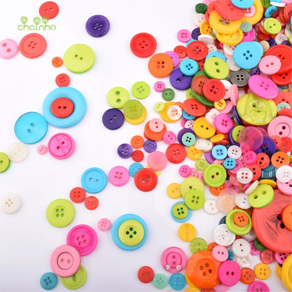 

Chainho,Resin Button,Mixed Specification & Shapes,For DIY Button Crafts,Patchwork Sewing,Decorative ,Home Decoration,50g,B03