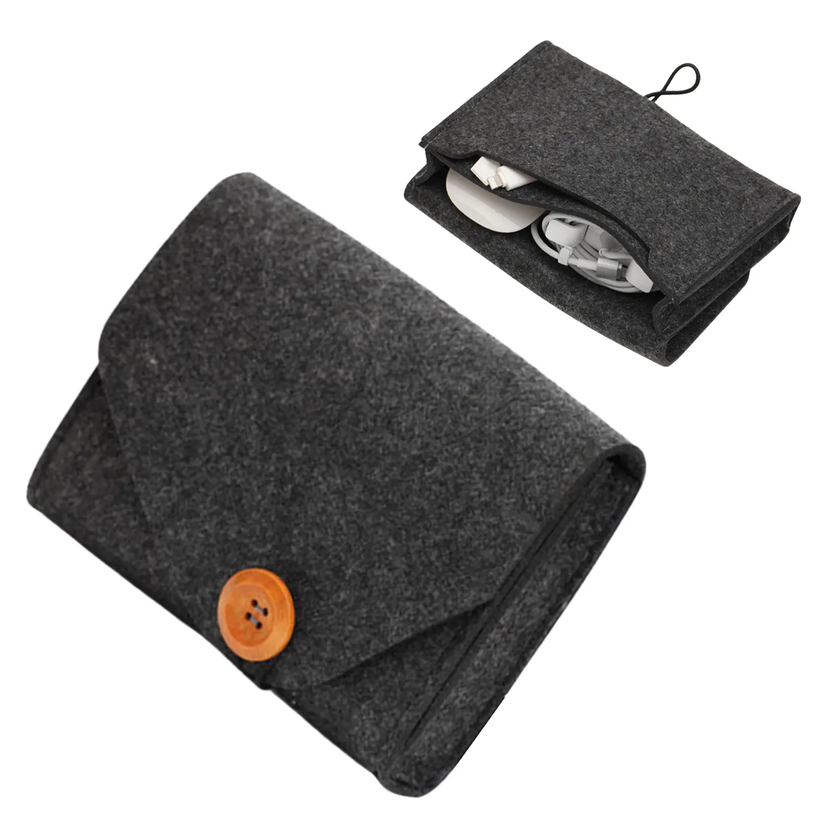 

Portable Felt Storage Bag Laptop Protective Case Pouch Electronics Accessories Organizer Bag Space-Saving Durable Protective