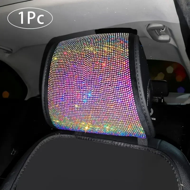 

1 шт., блестящий чехол на подголовник автомобильного сиденья, со стразами