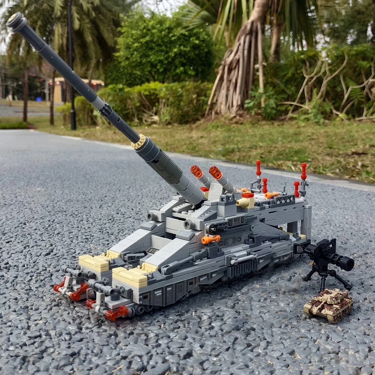 Военная серия тяжелые строительные блоки Густава гармата WW2 солдаты оружие танк
