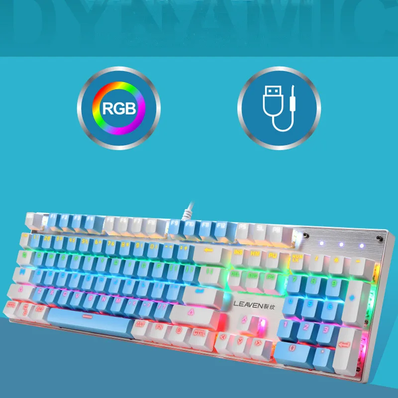 

Four-color Chicken LOL Gaming Keyboard Desktop Notebook Office Mini Mechanical Keyboard Switch 61-key Wired Detachable Cable