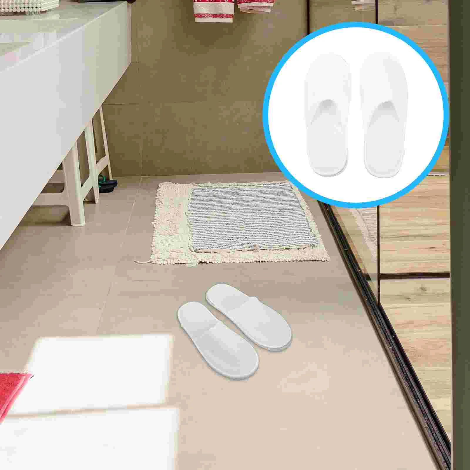 

Slippers Disposable Hotel Spa Guests Indoor Guest House Toe Bulk Slipper Supple Off Coral Home Fleece Shoes Bathroom Closed