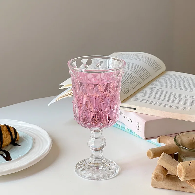 Роскошные бриллиантовые прозрачные стеклянные ретро-бокалы цвета шампанского