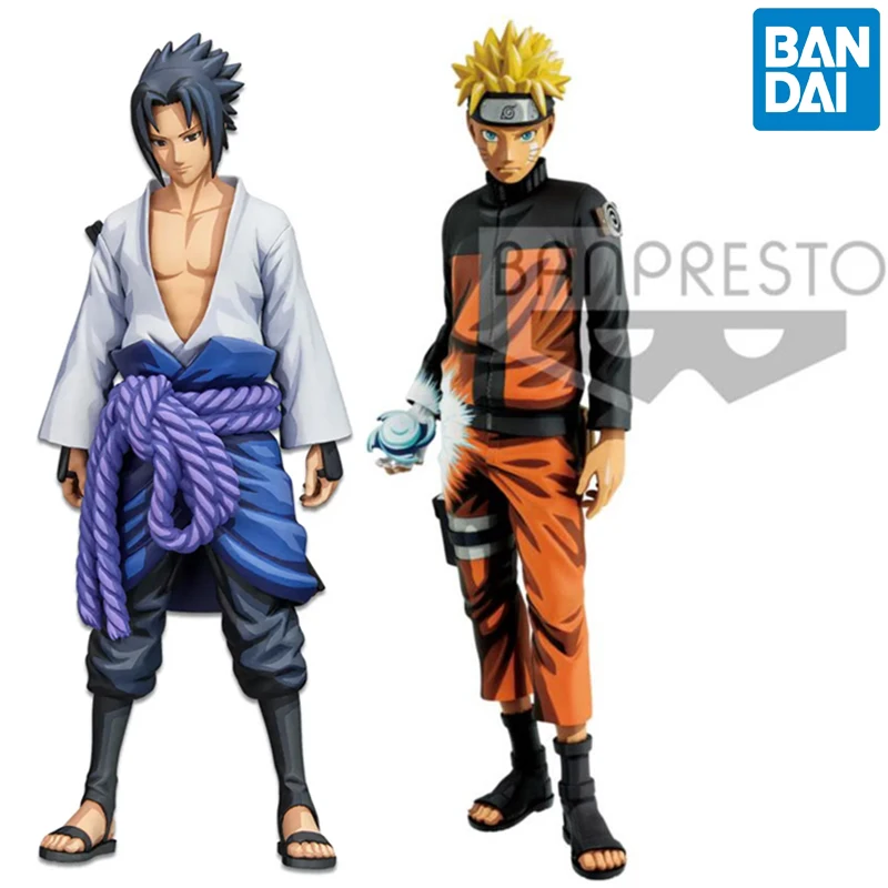 

100% Genuine BANPRESTO Grandista Manga Dimensions NARUTO Shippuden Uchiha Sasuke Naruto Uzumaki Anime Figure Model Action Toys