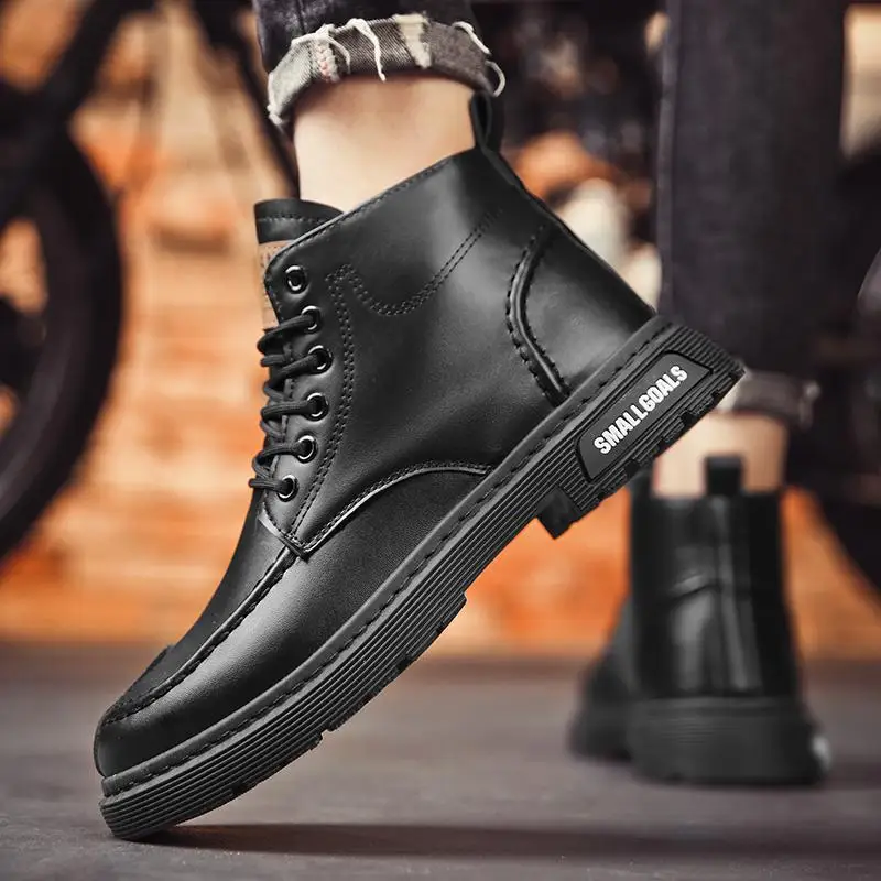 

Men's Autumn High-Top Canvas Worker Boot Men's Trendy Casual Motorcycle Boots Sports Increased 2023 New