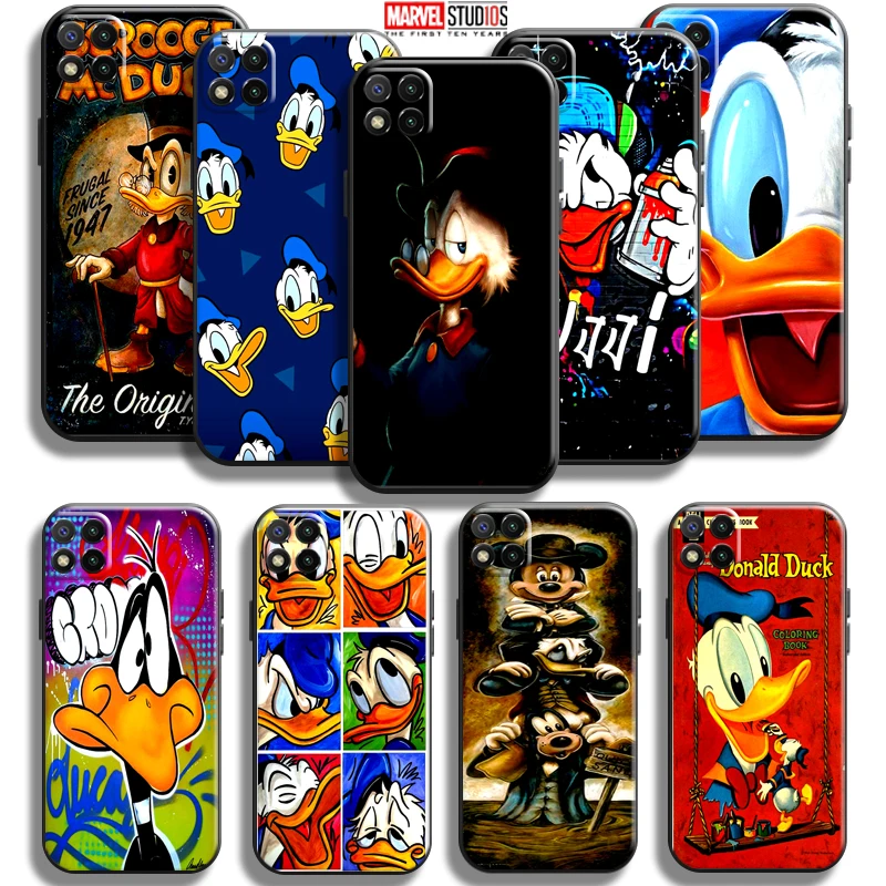 

Cute Don Donald Fauntleroy Duck For Xiaomi Redmi 9C Phone Case Back Carcasa Liquid Silicon Silicone Cover Soft