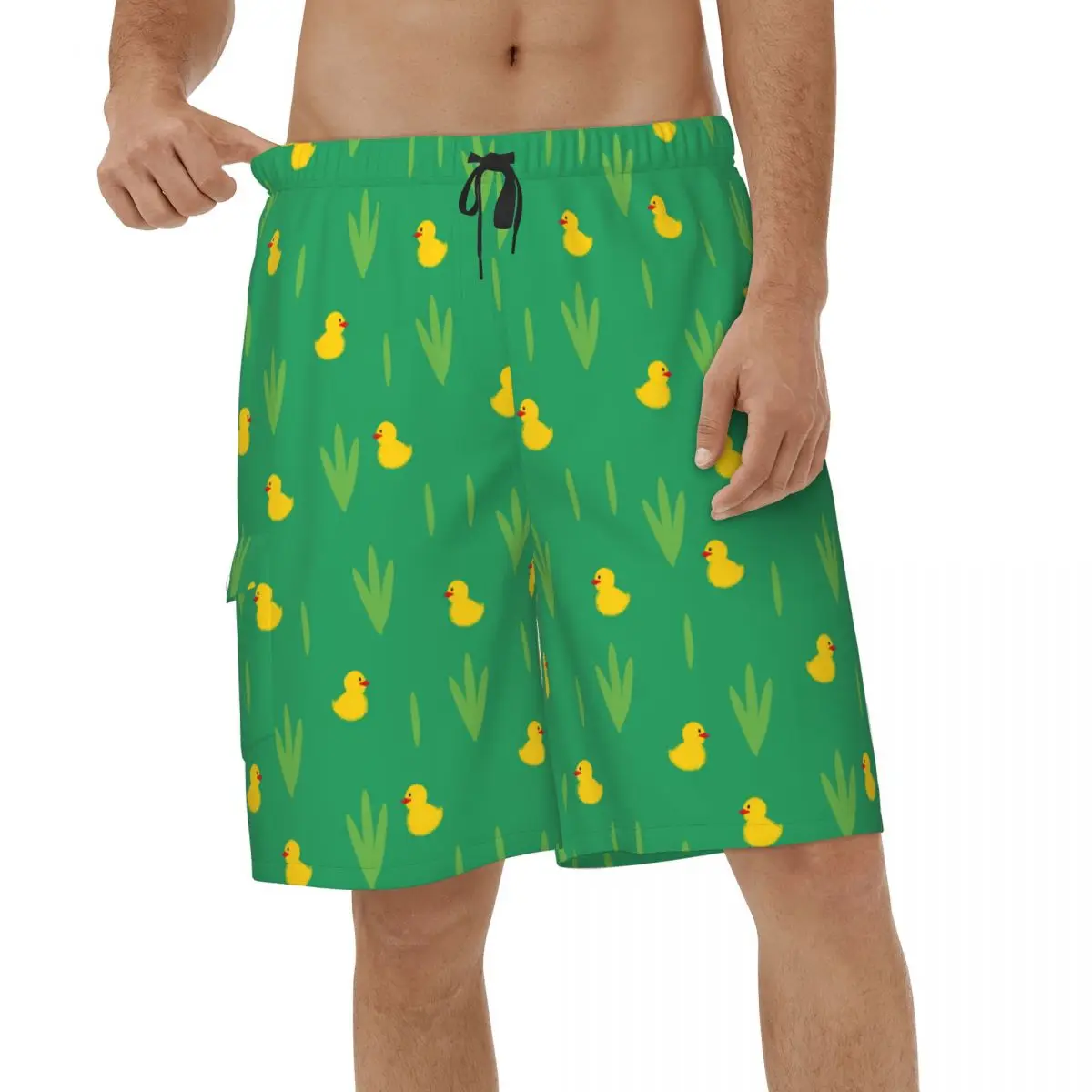 

Cute Yellow Duck Shorts Summer Men's Swimming Shorts Beach Men Swim Trunks