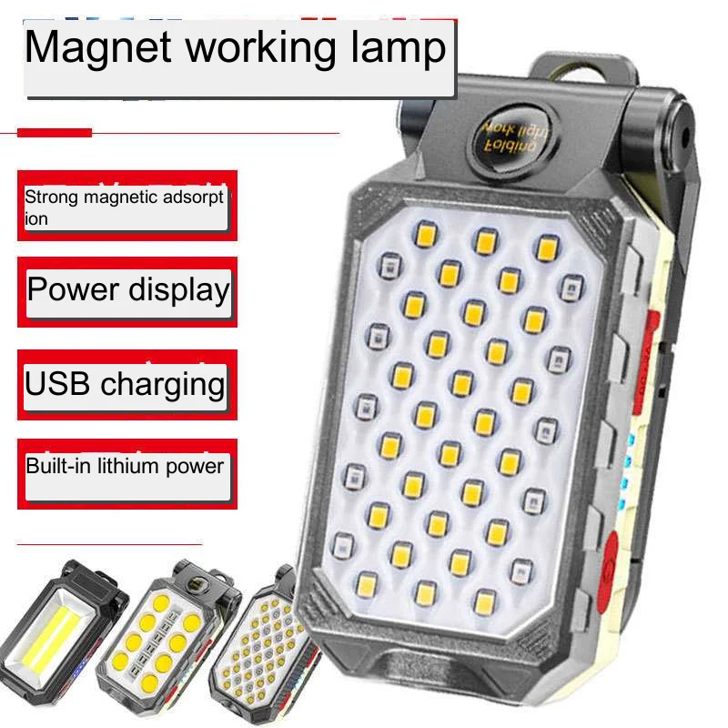 Work Light Auto Repair Repair Light Led Super Bright Glare Outdoor Camping With Magnet Car Inspection Emergency Light Flashlight