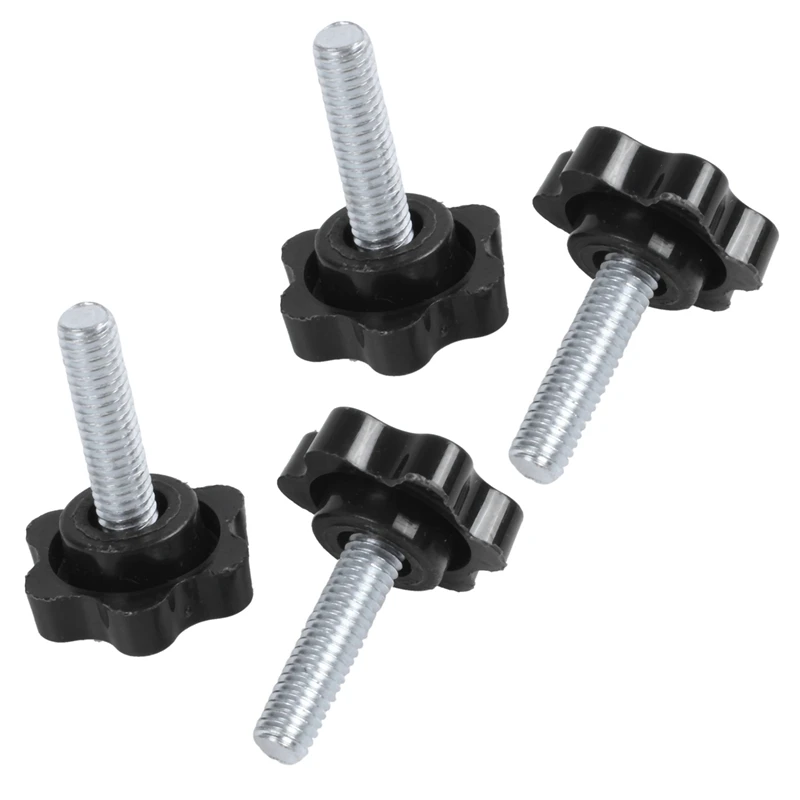 

Plastic Head Screw On Screw Handle M6 Male Thread 23Mm Diameter 4 Pieces