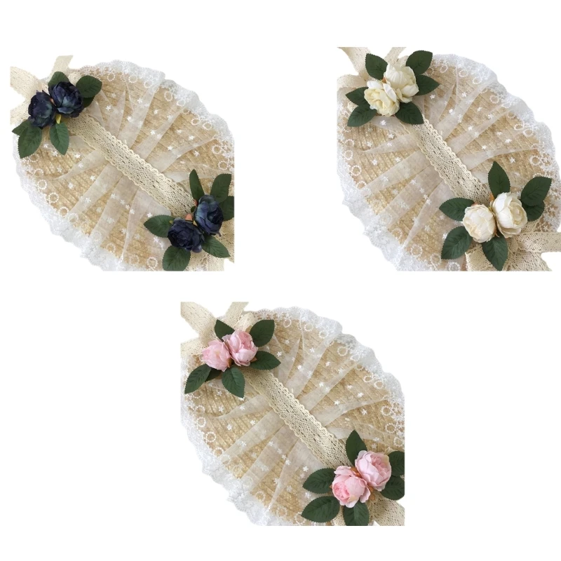 

Vacation Hat Breathable Straw Flat Hat Western Vintage Hat Flower Bowknot