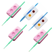 10pcs tattoo supplies disposable plastic ink cups microblading pigment cap holder tool for permanent makeup body art accessory