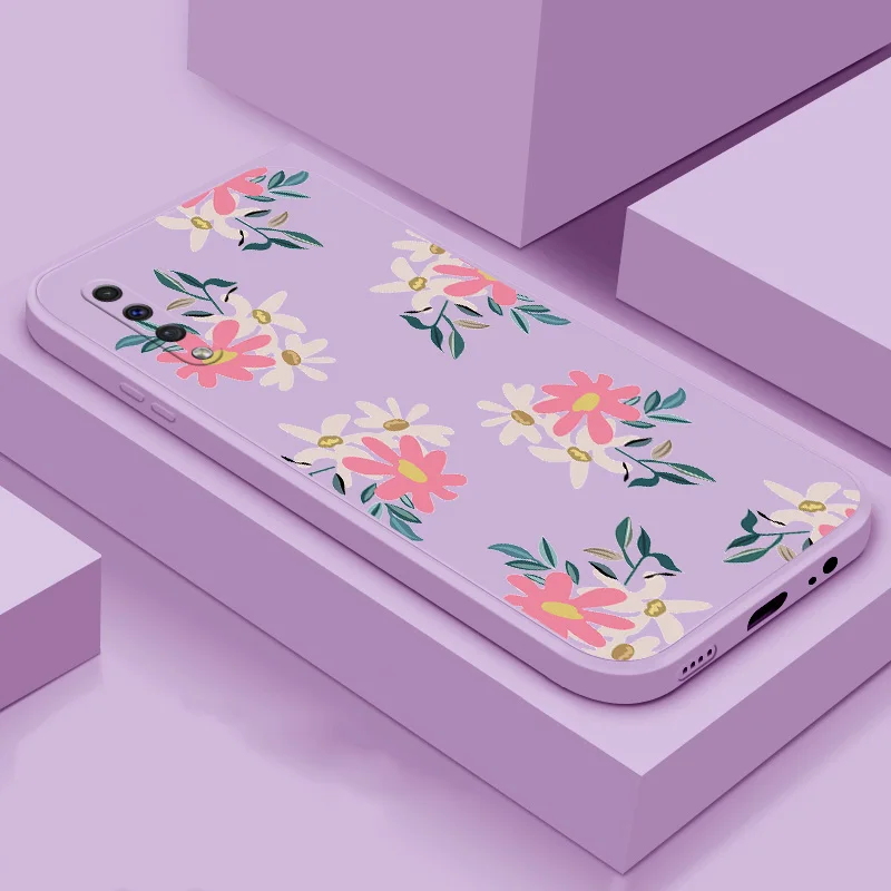 

For SAMSUNG Galaxy A42 A50 A51 A52 5G Case Straight Edge Liquid Cute Cartoon Case For Samsung A42 50 TPU Covers Fruit Strawberry