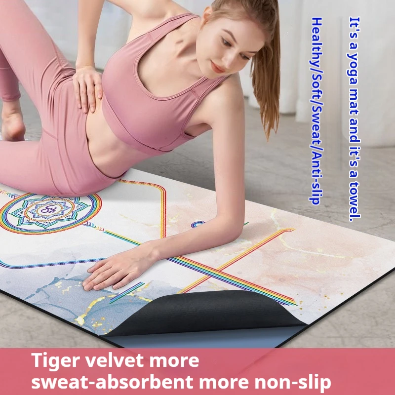 Расширенный нескользящий коврик для йоги 68 см экологически чистый Женский