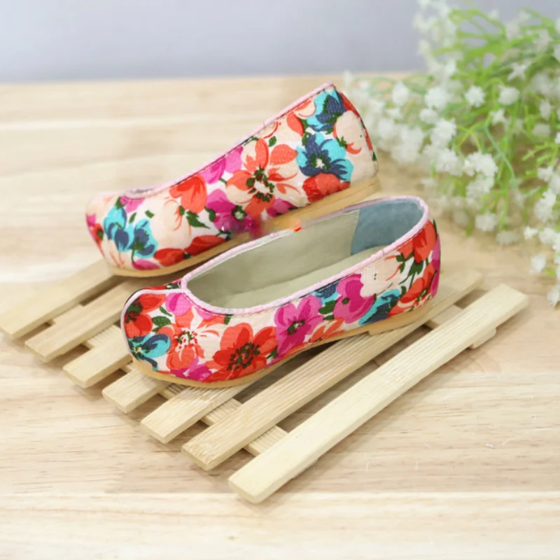 Girls Shoes Traditional Hanfu Floral Shoes for Boys and Girls on Their First Birthday