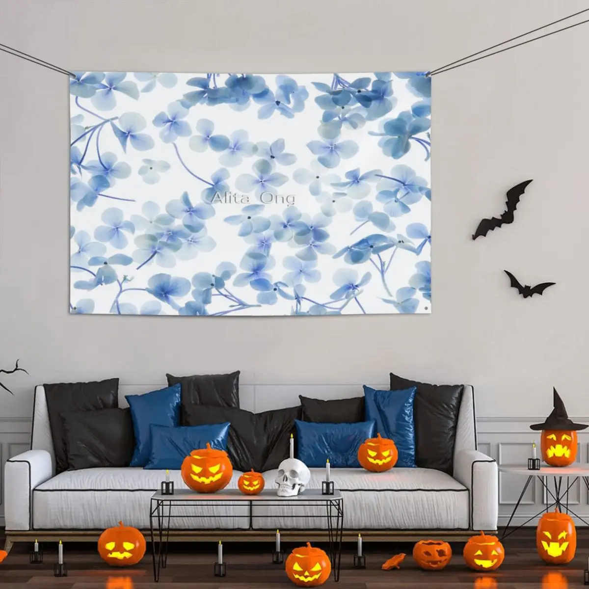 

Hydrangea Party Banner Decor 120x180cm Vintage Decorative Vibrant Colors Lightweight Bright Color