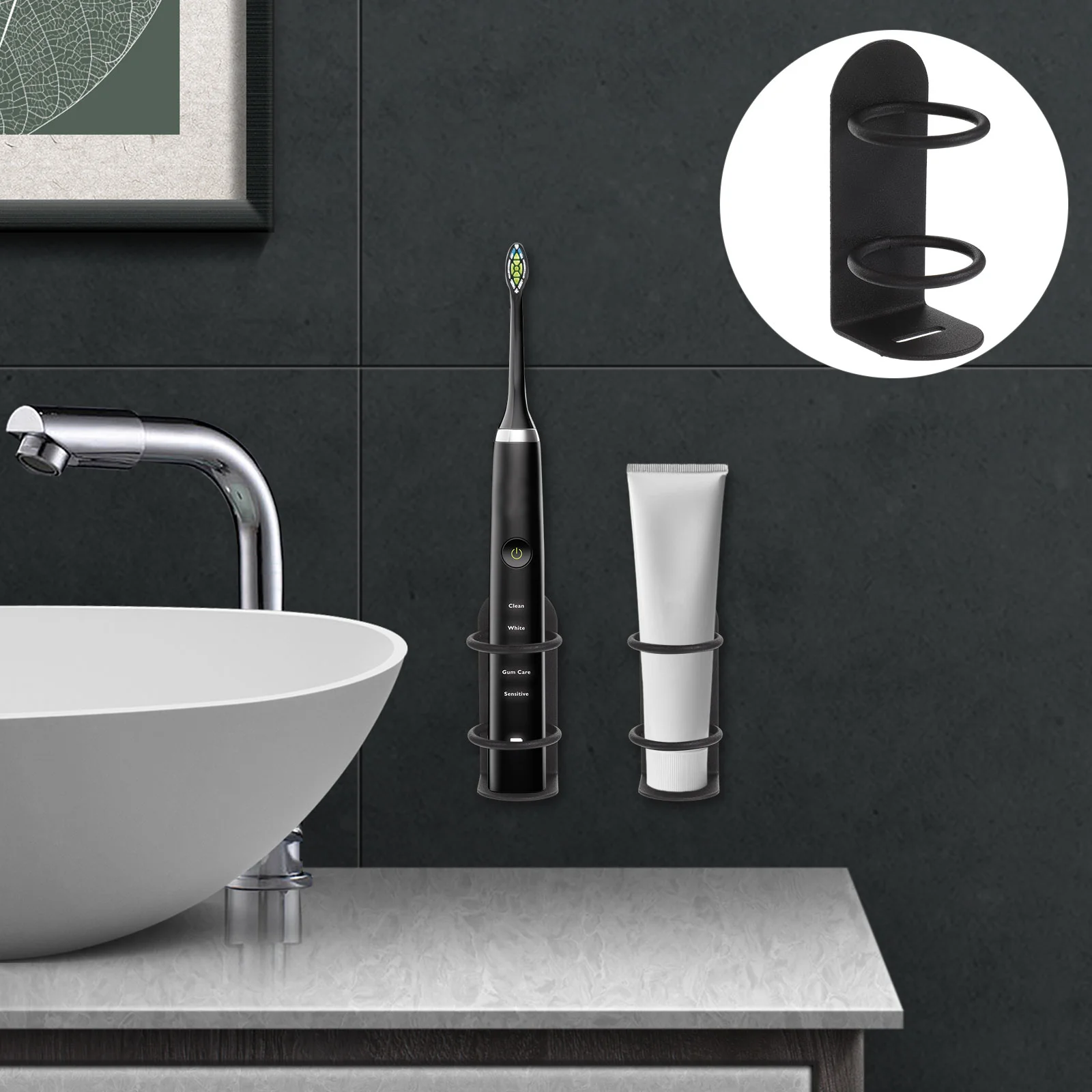 

2pcs Practical Multi-use Wall Mounted Holders For Bathrooms for Home