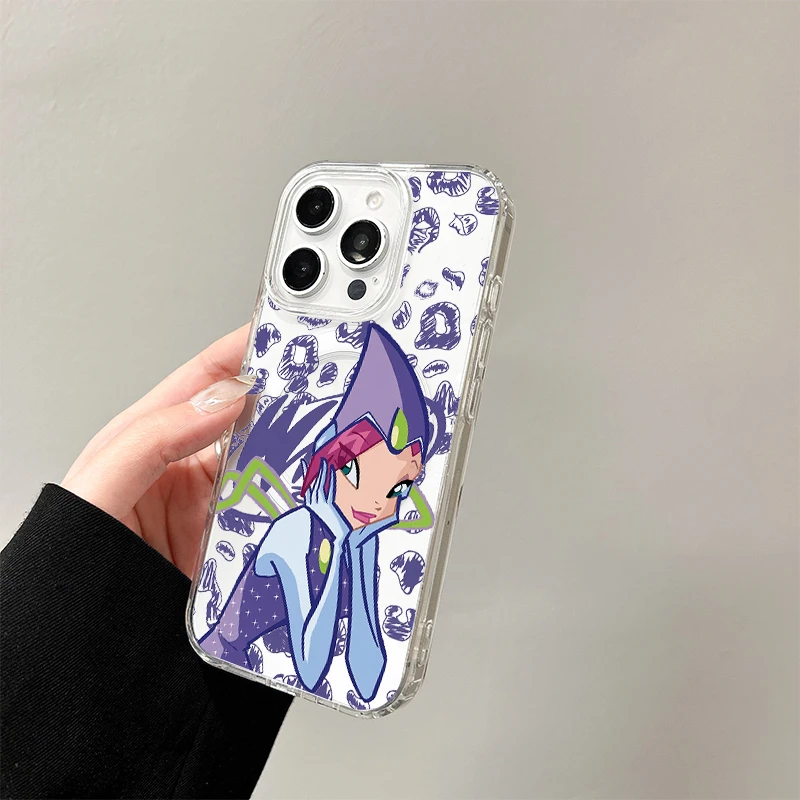 Фото Чехол W-Winxs C-Clubs Princess Mononoke Bloom Tecna для iPhone 17 Air 16 15 14 13 12 11 Pro Max, акриловый, с поддержкой беспроводной зарядки №3