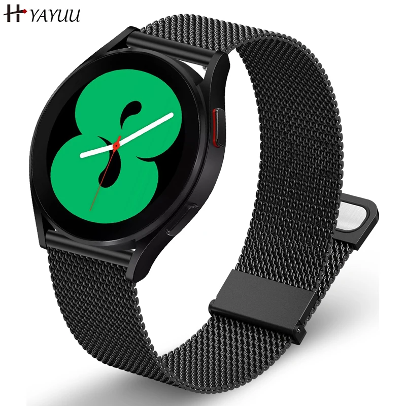 

20 мм браслет из нержавеющей стали для Samsung Galaxy Watch 4 Band 44 мм 40 мм/Galaxy Watch 4 Classic Band 46 мм 42 мм/Amazfit GTS 2 mini