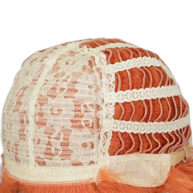 FC6Короткие вьющиеся оранжевые парики Безумный Шляпник Оранжевый Хэллоуин