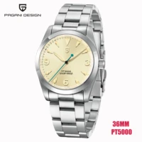 2022 new 36mm pagani design men retro mechanical watch pt5000 luxury stainless steel ar sapphire 200m waterproof reloj hombre
