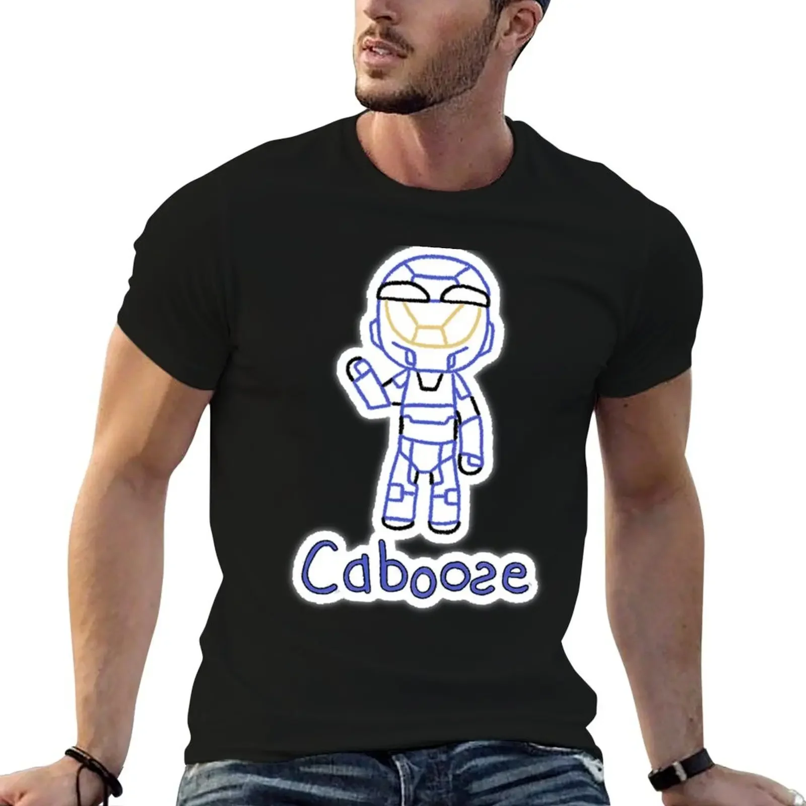 Футболка Caboose RVB милая одежда белая мужская футболка для мальчиков футболки с