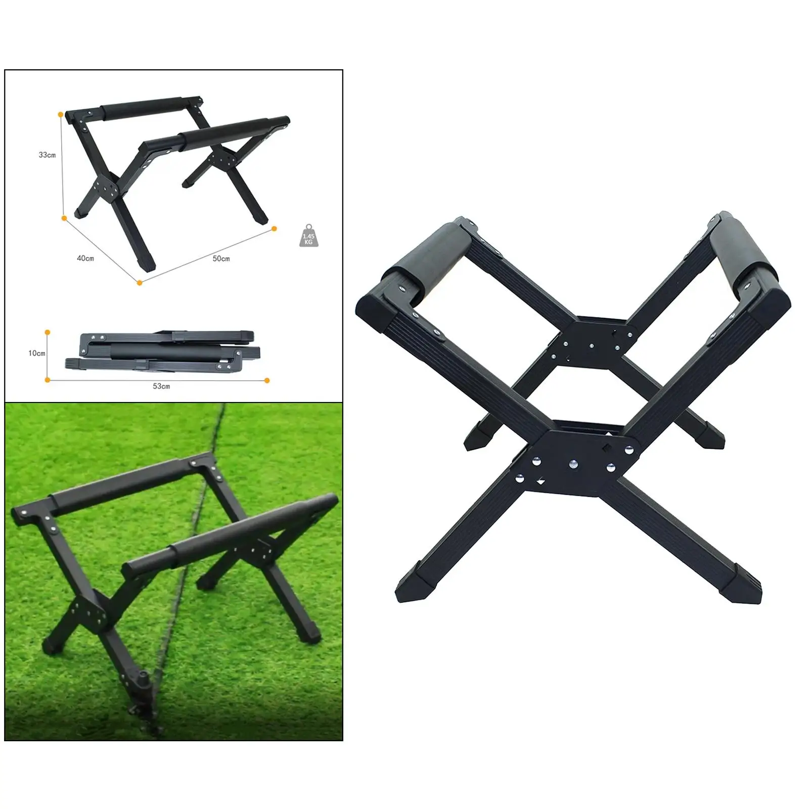 

Folding Stand Stander Bucket Ice Box Adjustable Support High Strength BBQ Camping Picnic Luggage Holder