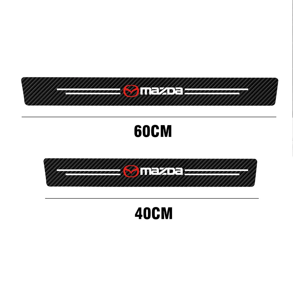 4 шт. черные наклейки из искусственной кожи на порог автомобиля защита от царапин